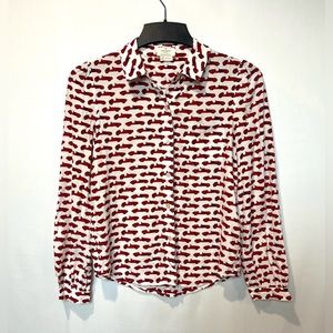 Kate Spade New York Monaco Race
Car button up blouse size 0